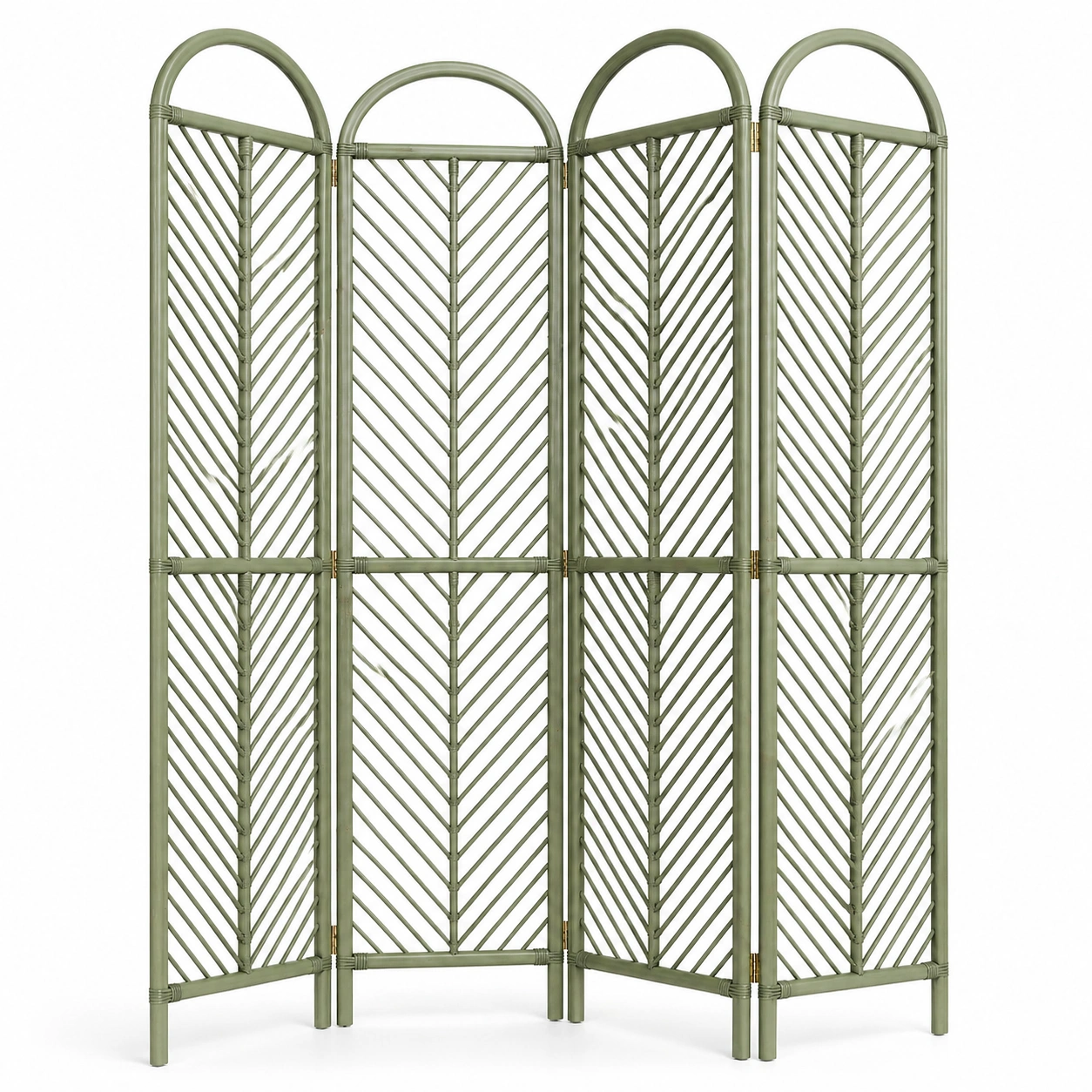 Biombo separador de ambientes plegable de 3 paneles estilo natural verde 122 x 170 cm-cartdova